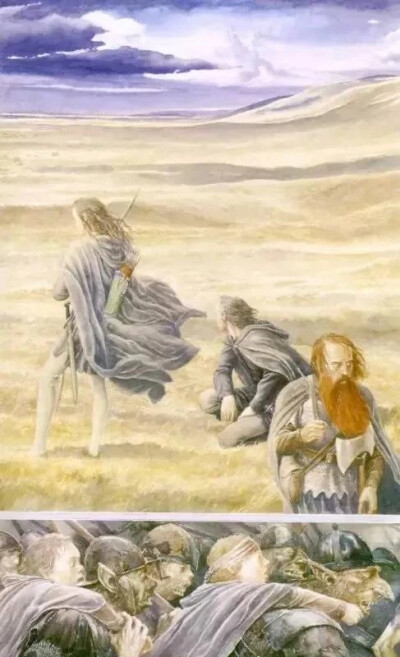 这些是英国插画艺术家 艾伦·李（Alan lee，1947年— ）为《魔戒》创作的水彩画稿，每一张都好强
