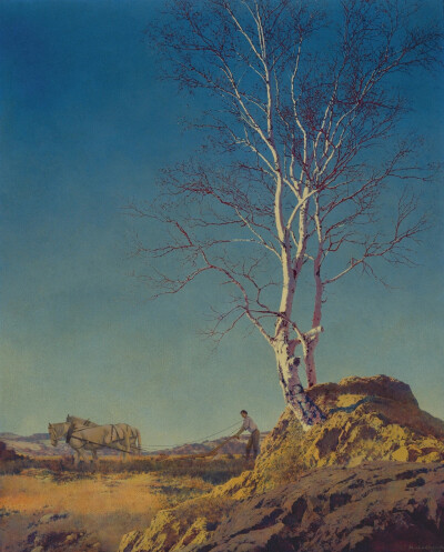 马克斯菲尔德.帕里什（Maxfield Parrish），美国插画家，活跃于20世纪上半叶，其作品因独特的饱和色与理想化的新古典主义意象而出名。帕里什的艺术特点是鲜艳的色彩，“帕里什蓝色”这个颜色就是以他的名字命名。帕…