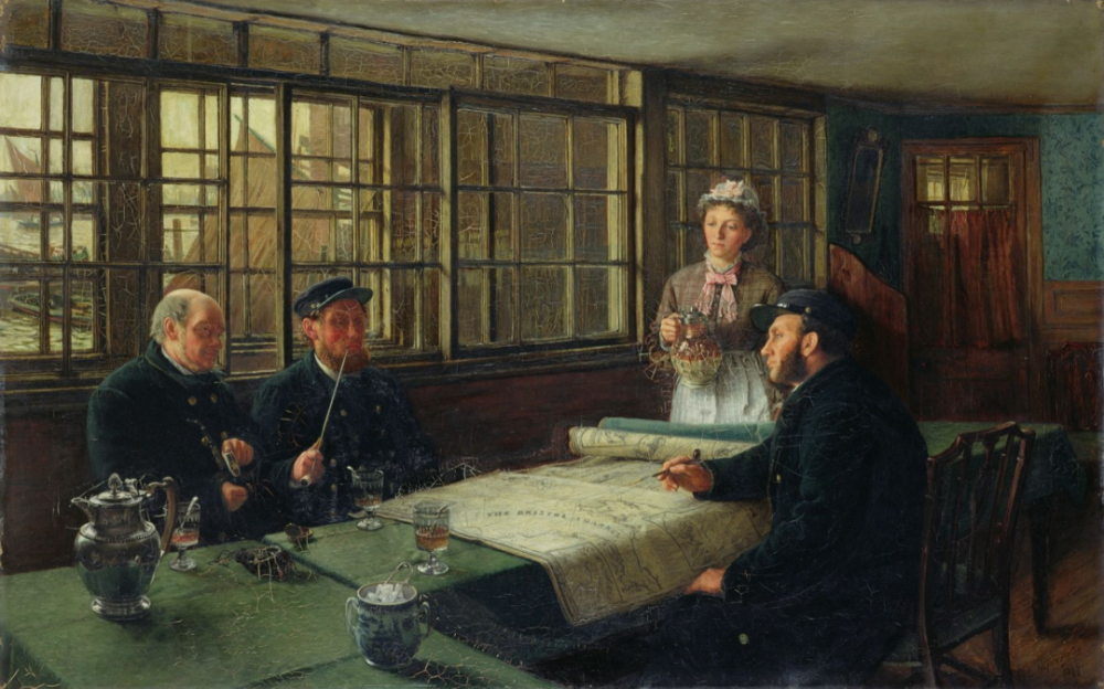 Discusión náutica
Charles Napier Hemy, 1877
