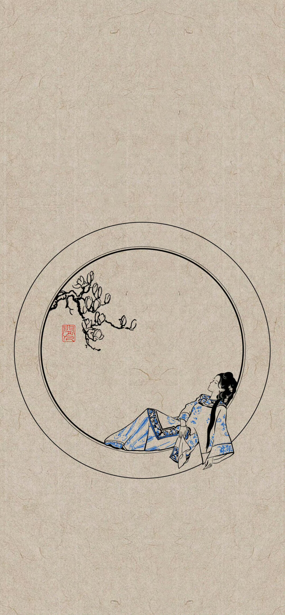 青花系列和梨园系列人物白描
閒人画 ​​​