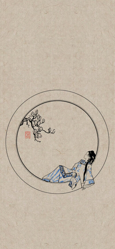 青花系列和梨园系列人物白描
閒人画 ​​​