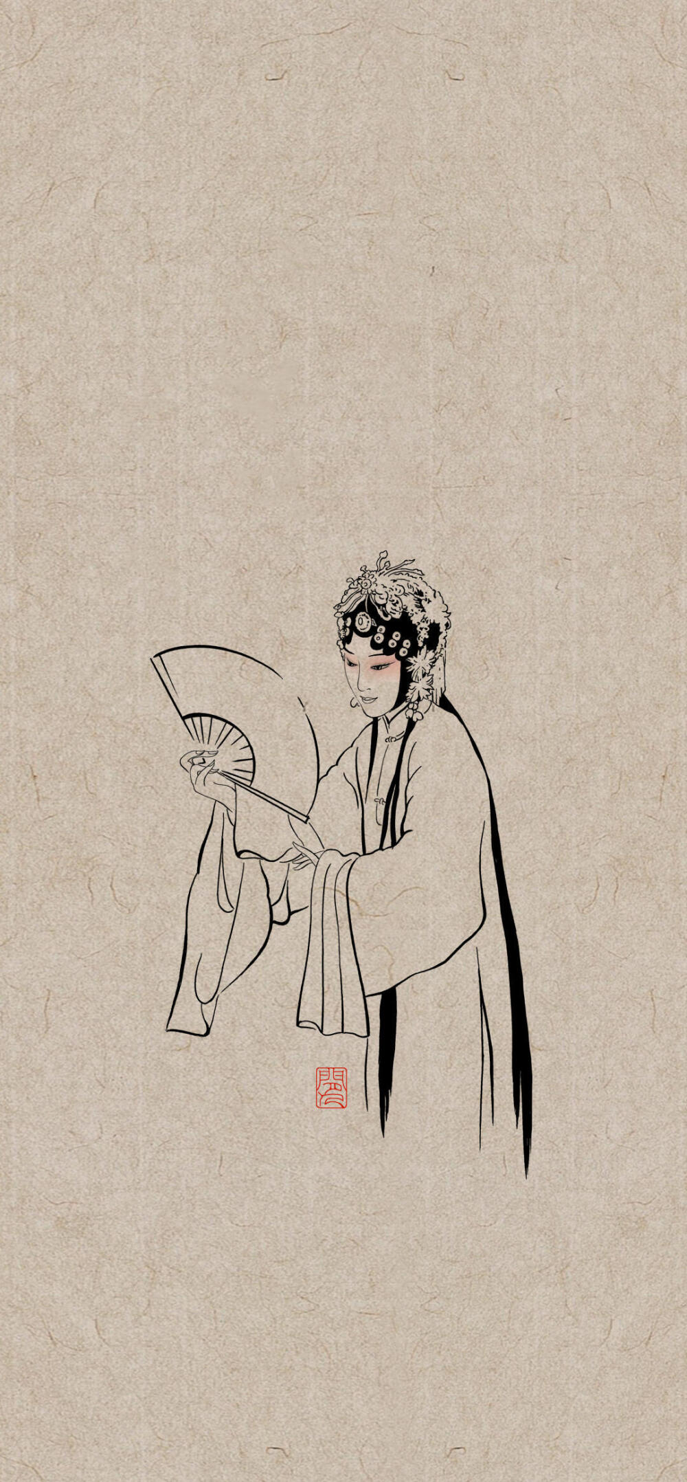 青花系列和梨园系列人物白描
閒人画 ​​​