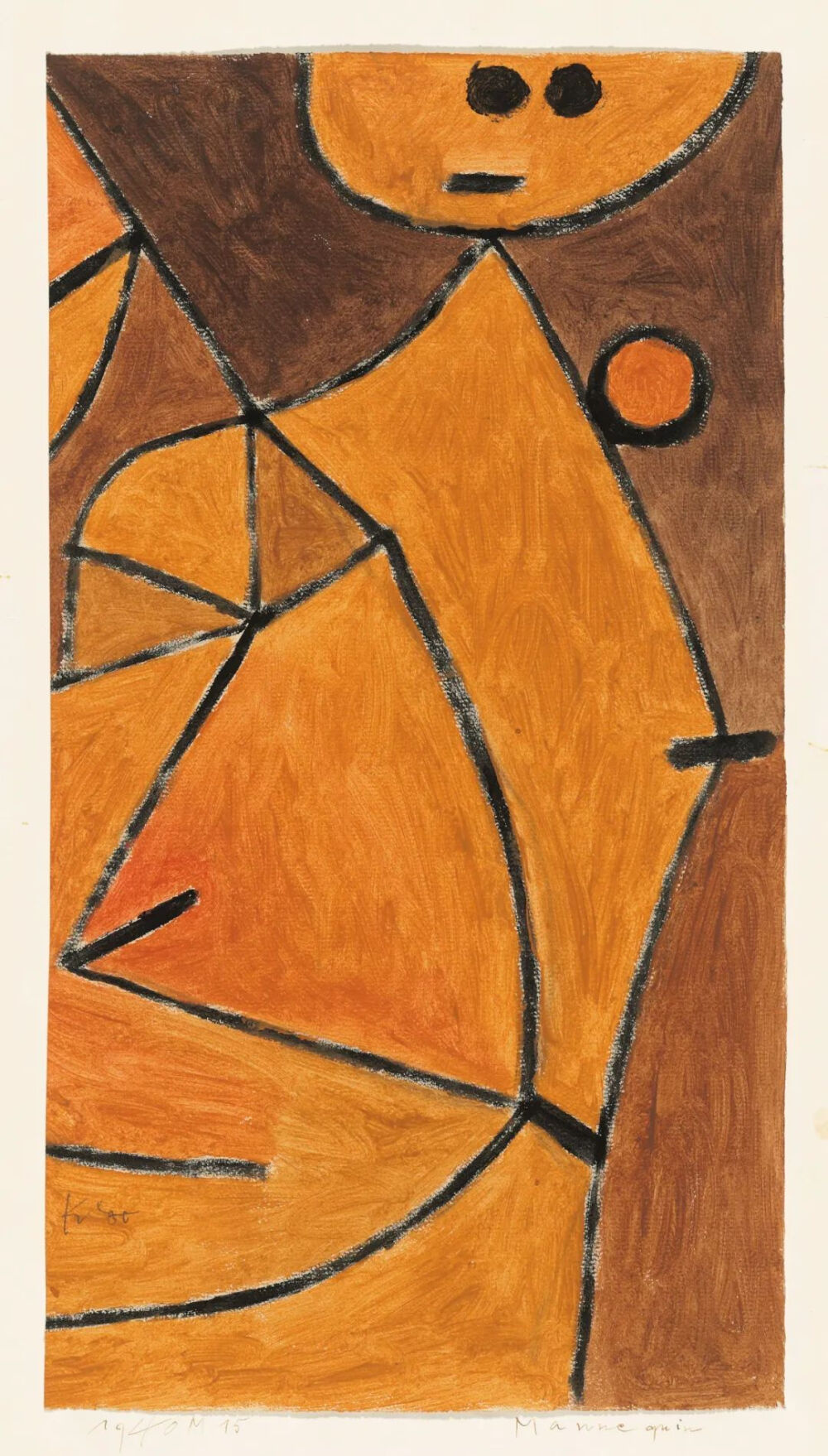 Mannequin,1940,
Colored paste on paper laid down on card,48x26.3cm
