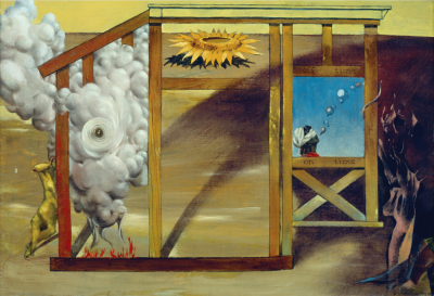 Dorothea Tanning
On Time Off Time
1948
Oil on canvas
14 1/8 x 20 1/2 in.
