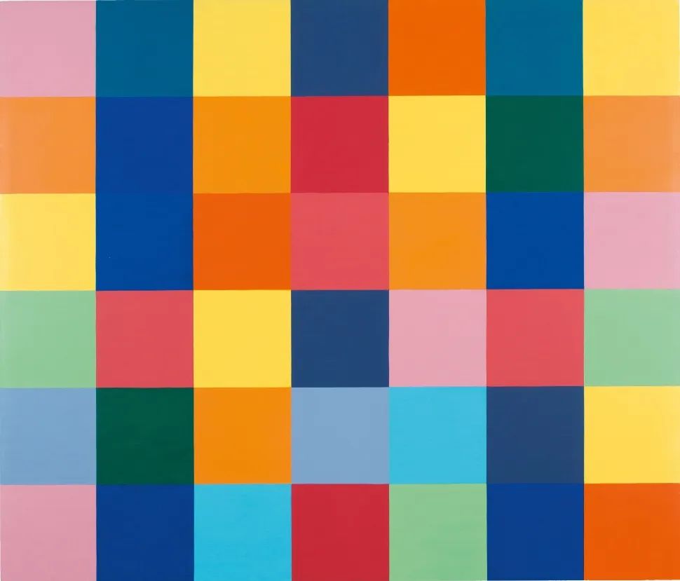 Ellsworth Kelly，《圣纳瑞》
（Sanary），1952年，木板油画
51 1/2 × 60英寸（130.8 × 152.4厘米）
达拉斯艺术博物馆，
Robert和MargueriteHoffman
为纪念Dr. John R. Lane而赠，2006年
©Ellsworth Kelly Foundation
