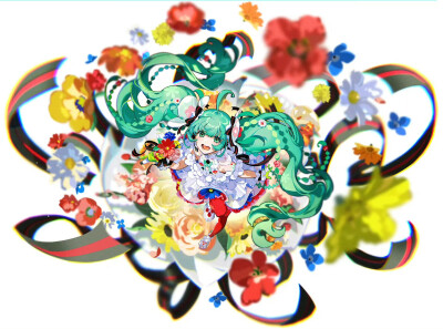 「初音未来 JAPAN LIVE TOUR 2025 ～BLOOMING～」视觉图等（画：米山舞） ​​​