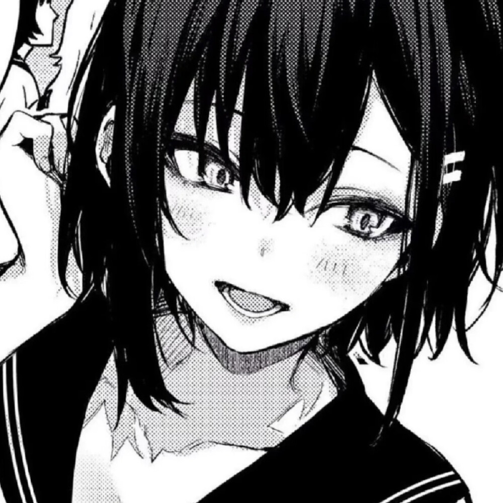 黑白女头动漫头像女头女生女孩女人