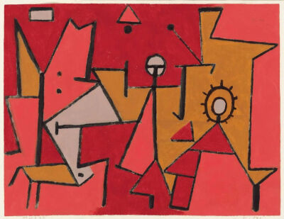 Hitze,1940,Coloured paste on paper laid down on the artist's mount,48x62.2cm