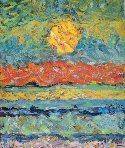 Max Ernst
Landscape with the sun
1909, 80×60 cm
