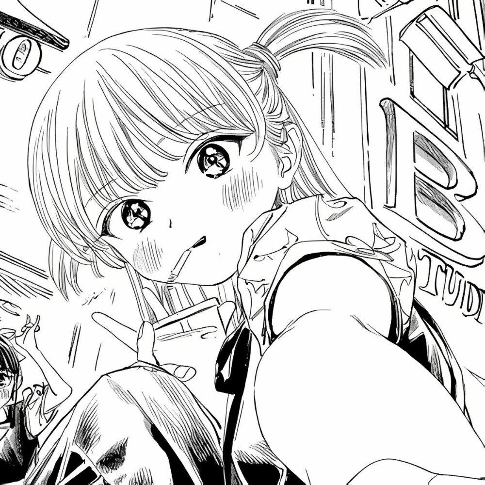 黑白漫画/女生头像