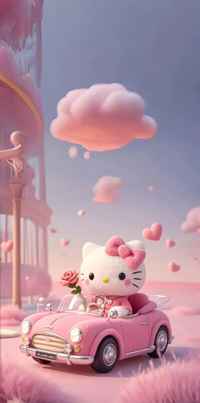 Hello Kitty头像 微信头像 QQ头像 毛毡 公仔 软绵绵 超级可爱 壁纸 手机壁纸 阳光 太阳 春游 游玩 夏天