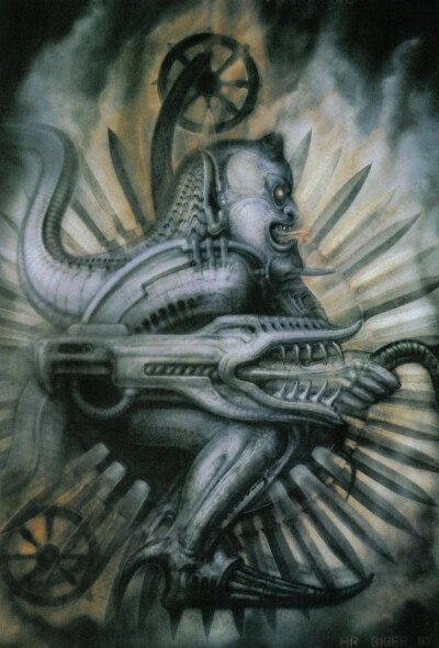 汉斯·鲁道夫·吉格尔（H.R. Giger），瑞士知名的超现实主义画家、雕塑家、设计师。设计电影《异形》中的外星生物，赢得奥斯卡金像奖的最佳视觉效果奖。我们在电影中看到的恐怖的异形形象就是出自此人之手。他的作品最…