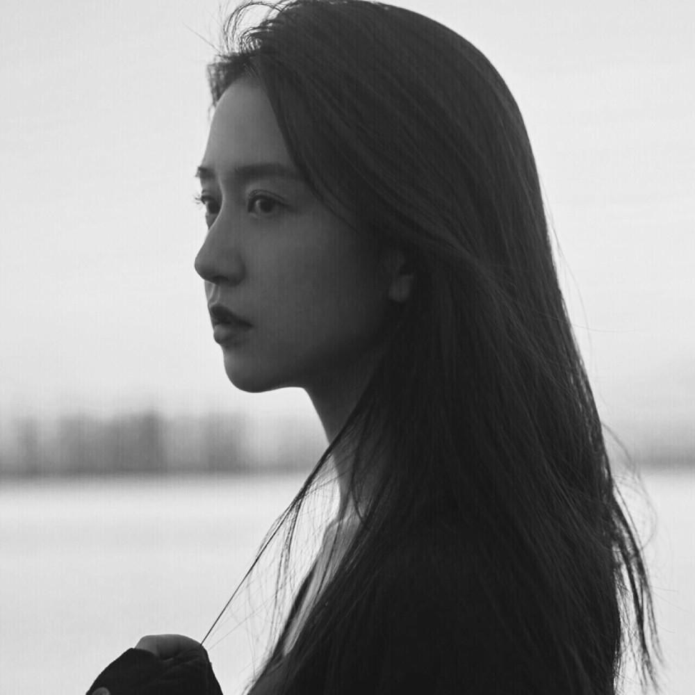 黑白女头真人头像女头女生女孩女人