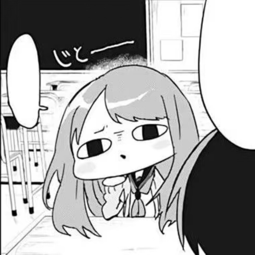 黑白漫画/女生头像