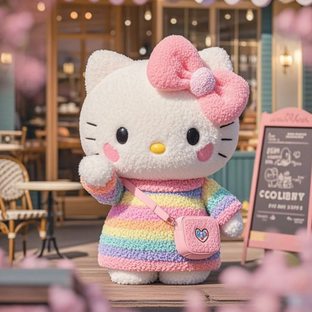 Hello Kitty头像 微信头像 QQ头像 毛毡 公仔 软绵绵 超级可爱 彩虹 毛衣