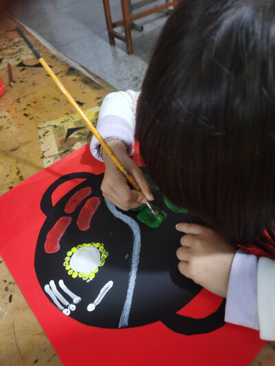 水粉画《火锅》