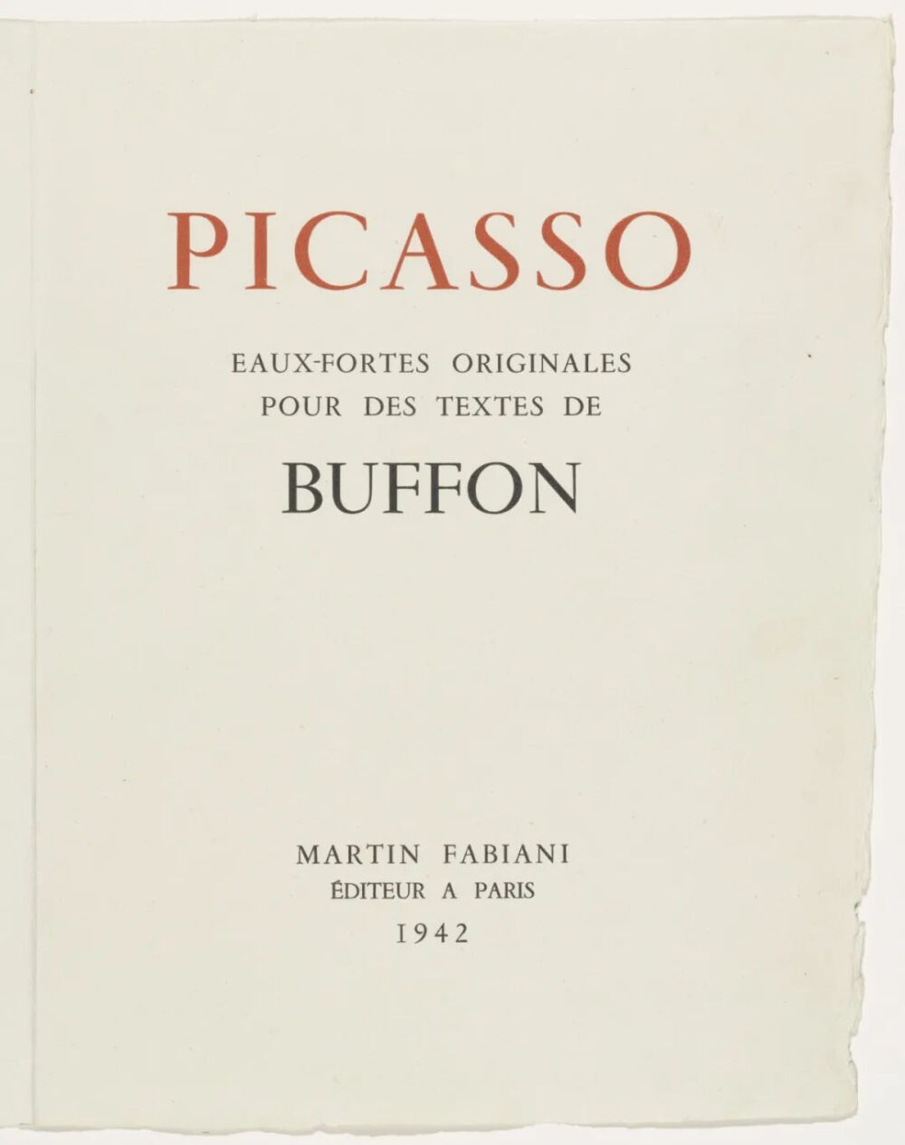 Pablo Picasso,Eaux-fortes originale pour des textes de Buffon(Histoire naturelle),1936,published1942