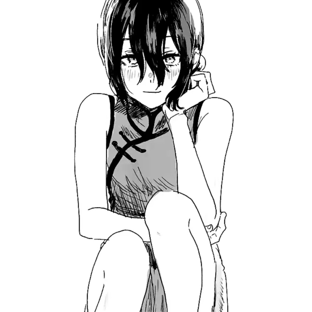 黑白漫画/女生头像
