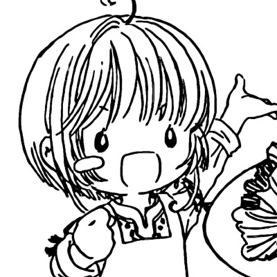 黑白漫画/女生头像