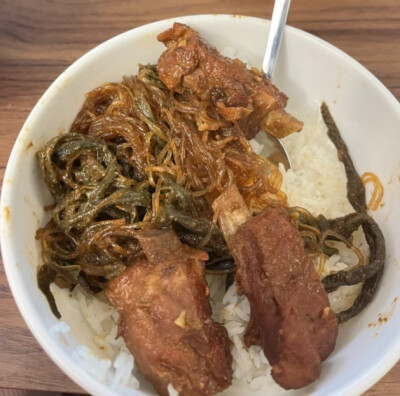 排骨土豆干豆角炖粉条