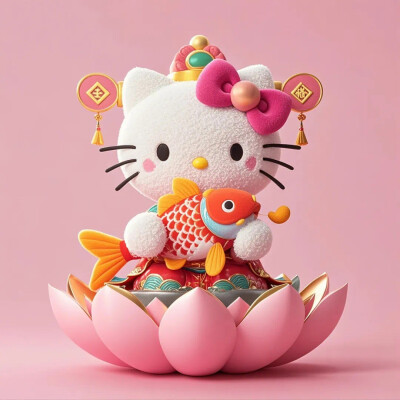 Hello Kitty头像 微信头像 QQ头像 毛毡 公仔 软绵绵 超级可爱 壁纸 福气满满 黄金万两 金元宝 财神爷 小富婆 福袋 招财进宝