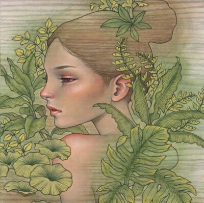 日裔美籍艺术家 Audrey Kawasaki 的木板油画 ​​​​
