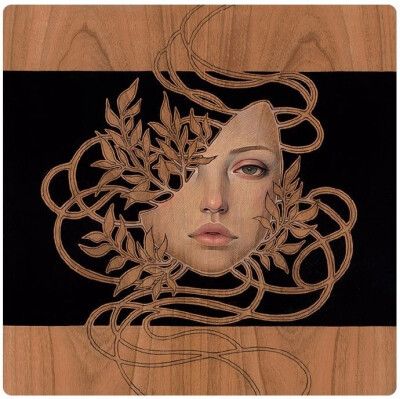 日裔美籍艺术家 Audrey Kawasaki 的木板油画 ​​​​
