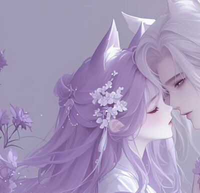 紫色情侣头像17