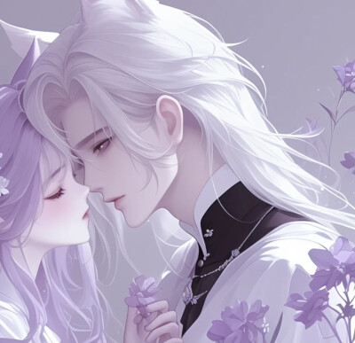 紫色情侣头像17