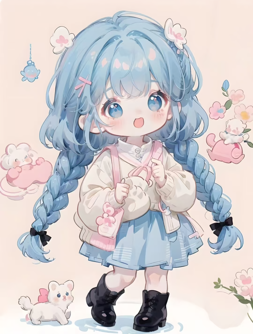 萌萌哒q版女孩
