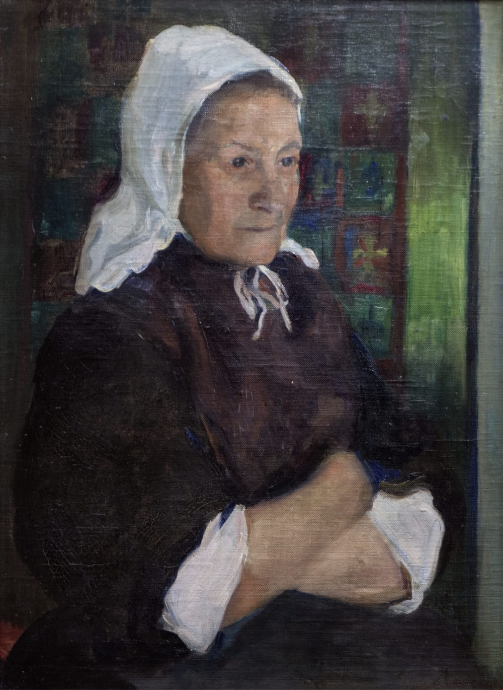 玛丽亚·布兰查德（Maria Blanchard），《布列塔尼女人》（Woman from Brittany，1910）。