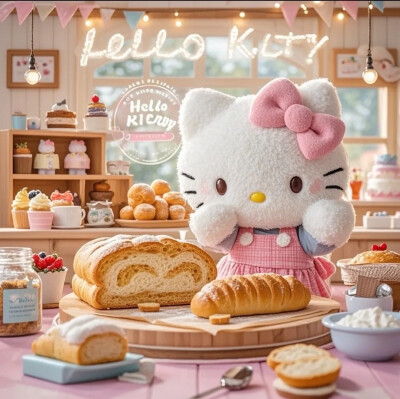 Hello Kitty头像 微信头像 QQ头像 毛毡 公仔 软绵绵 超级可爱 烘焙师 甜品师 蛋糕店 面包房