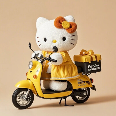 Hello Kitty头像 微信头像 QQ头像 毛毡 公仔 软绵绵 超级可爱 电动车 电瓶车 外卖 宅急送 跑腿