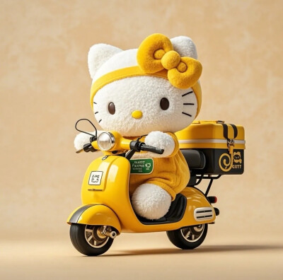 Hello Kitty头像 微信头像 QQ头像 毛毡 公仔 软绵绵 超级可爱 电动车 电瓶车 外卖 宅急送 跑腿