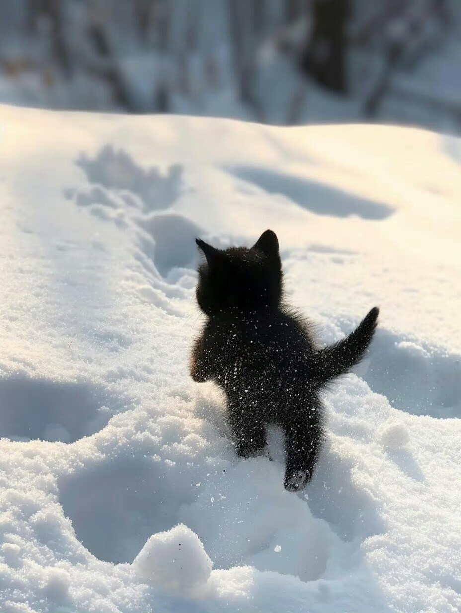 雪地貓咪