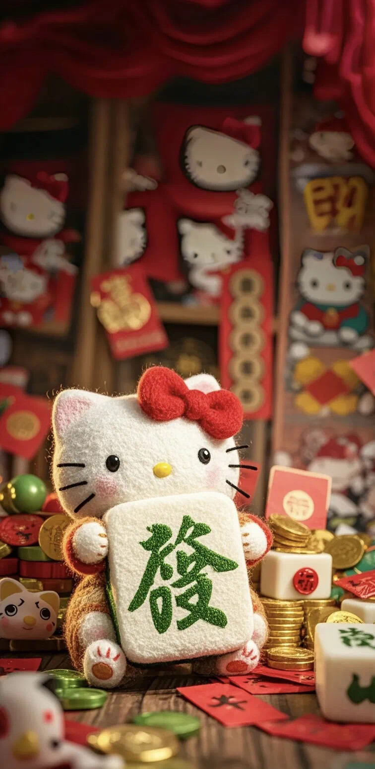 Hello Kitty头像 微信头像 QQ头像 毛毡 公仔 软绵绵 超级可爱 财神 招财进宝 诸事圆满 恭喜发财