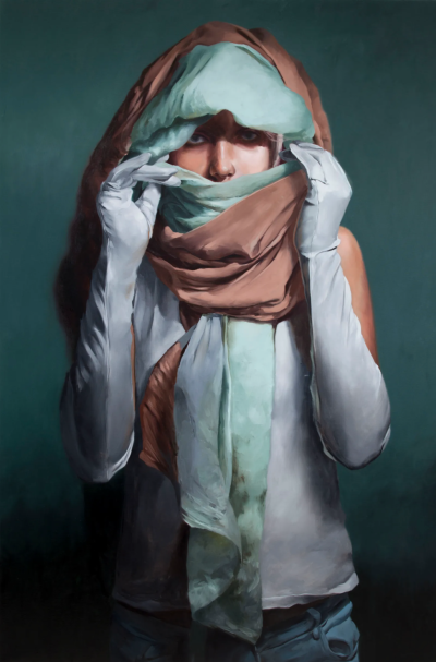 The Mask (Girl With Veil)
2015, 100x150cm, oil on canvas
