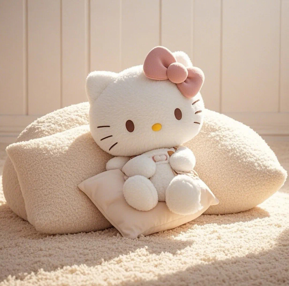 Hello Kitty头像 微信头像 QQ头像 毛毡 公仔 软绵绵 超级可爱 沙发 葛优躺