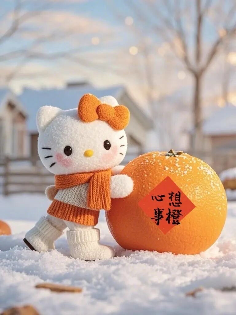 Hello Kitty头像 微信头像 QQ头像 毛毡 公仔 软绵绵 超级可爱 大吉大利 橘子 心想事成 