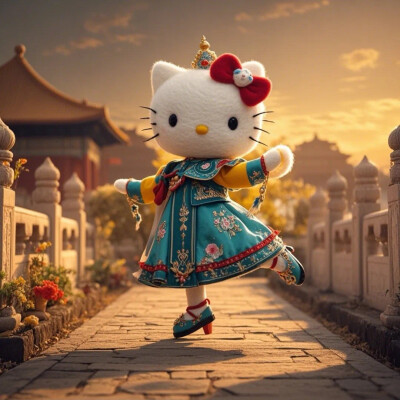 Hello Kitty头像 微信头像 QQ头像 毛毡 公仔 软绵绵 超级可爱 甄嬛传 唐装 中国风 旗袍 国风