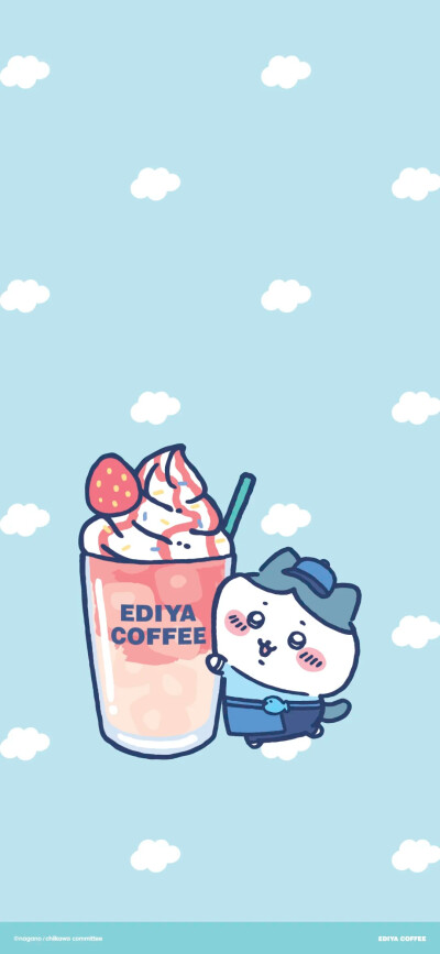 chiikawa x EDIYA COFFEE联动壁纸