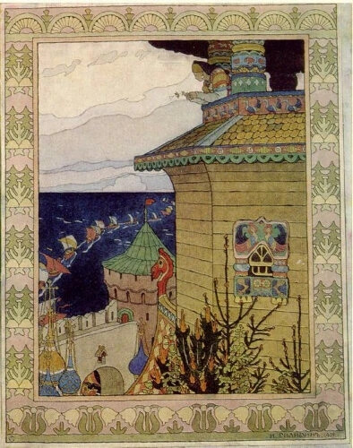 俄罗斯插画家 Ivan Bilibin（1876—1942）出生于圣彼得堡郊区的塔尔霍夫卡（Tarkhovka），其以绘制充满奇幻色彩的斯拉夫民间传说和俄罗斯民间传说艺术创作而闻名于世，同时也曾为俄罗斯芭蕾舞团精心设计了无数令人叹…