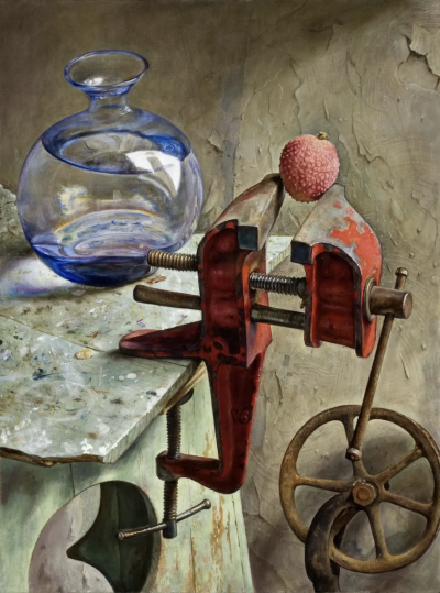 迈克尔·泰勒是一位杰出的英国画家，以其细腻的具象绘画和富有叙事性的肖像画闻名。他的作品常常结合了传统与现代的艺术元素，展现出一种超现实主义的氛围，同时又不失当代美学的复杂性。