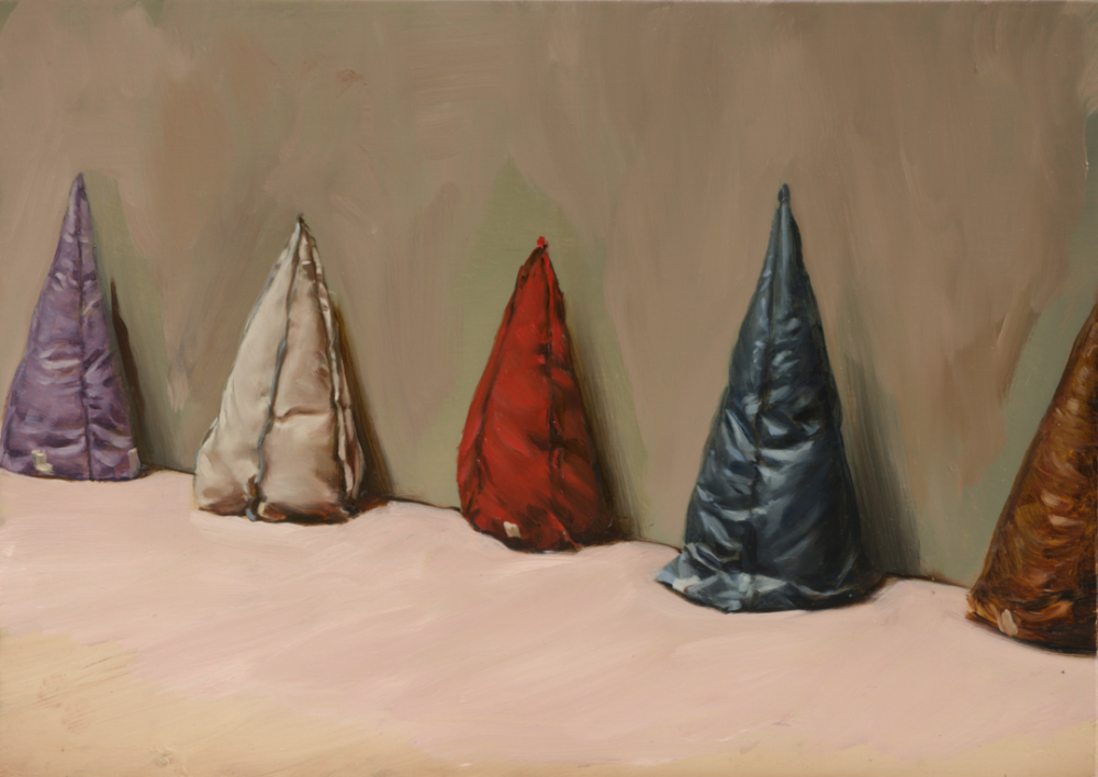 Five Cones
2020，Oil on woden panel
8 3/10 × 11 1/2 in
