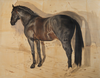 The Horse
2015，Oil on canvas
118 1/10 × 152 × 4/5 in
