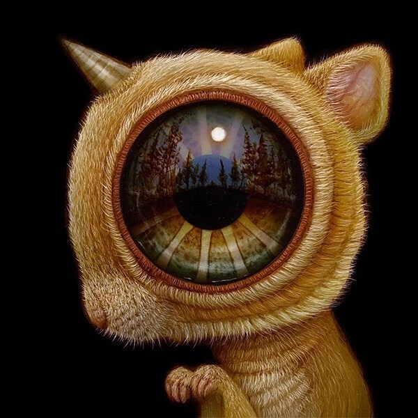 日本插画艺术家 Naoto Hattori 的大眼怪兽们 
