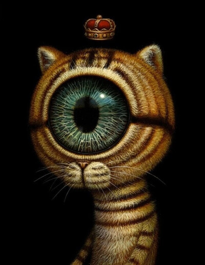 日本插画艺术家 Naoto Hattori 的大眼怪兽们 
