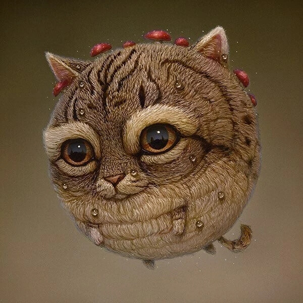 日本插画艺术家 Naoto Hattori 的大眼怪兽们 
