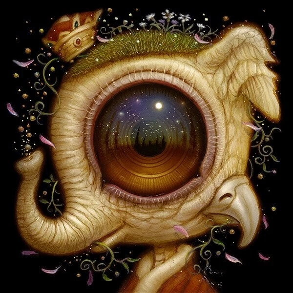 日本插画艺术家 Naoto Hattori 的大眼怪兽们 
