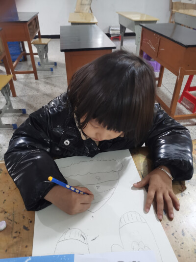 创意画《暖暖的冬天》